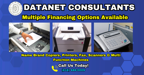 Multiple Financing Options Available – Datanet Consultants SCV – SFV – LA